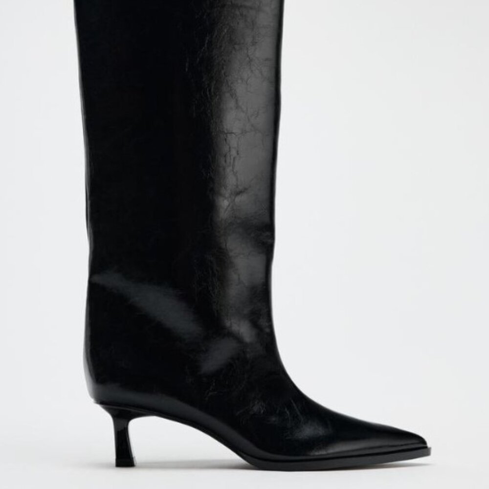 Zara Kitten Heel Boot